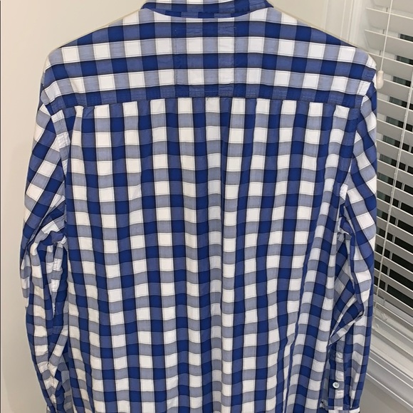 EXPRESS blue and white checkered Oxford - Picture 6 of 6